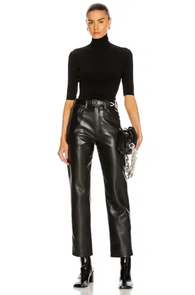 Norma Kamali x Lifestyle Slim Fit Short Sleeve Turtleneck Top | Thumbnail 4 Norma Kamali x Lifestyle Slim Fit Short Sleeve Turtleneck Top | Thumbnail 4