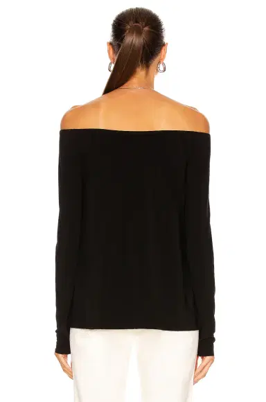 Norma Kamali Long Sleeve Off Shoulder Top | Thumbnail 3