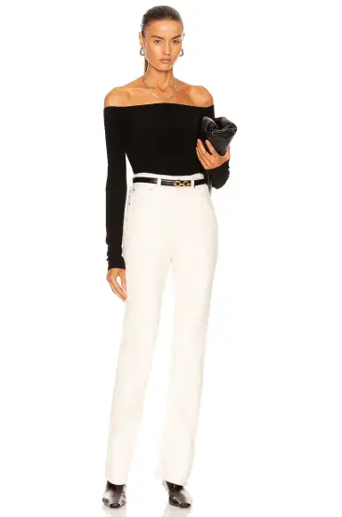 Norma Kamali Long Sleeve Off Shoulder Top | Thumbnail 4