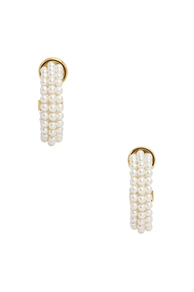 ALAÏA Pearl Hoop Earrings