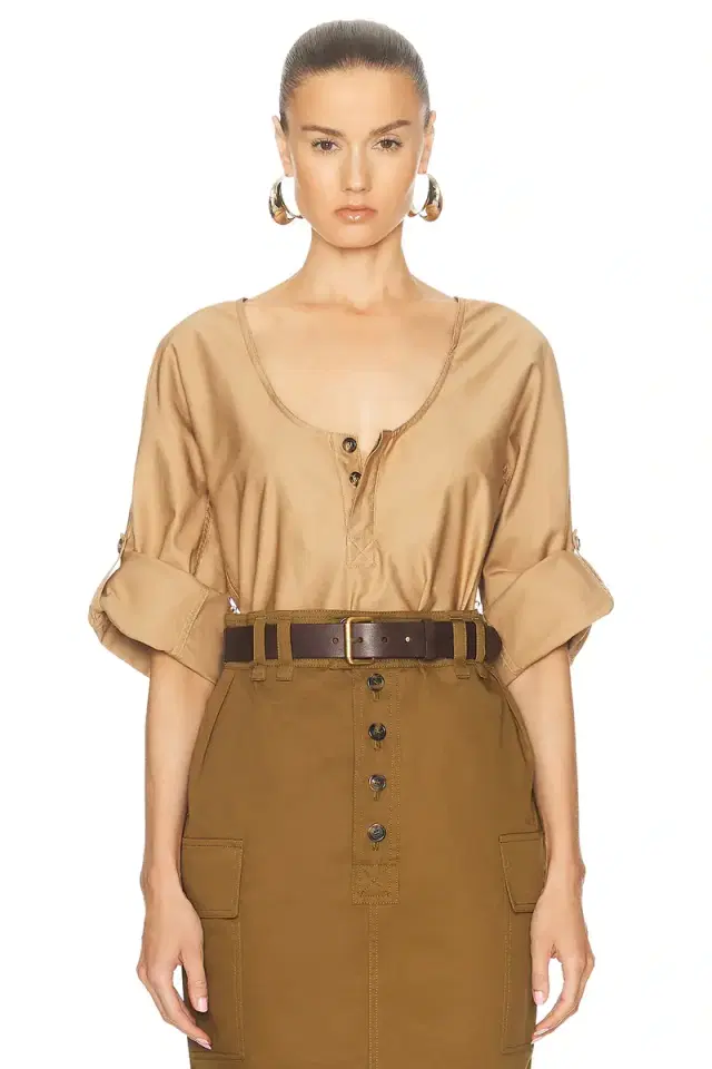 Saint Laurent Convertible Sleeve Blouse