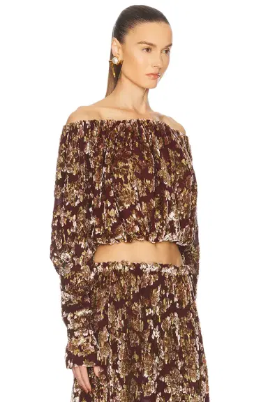 Saint Laurent Off The Shoulder Blouse | Thumbnail 2 Saint Laurent Off The Shoulder Blouse | Thumbnail 2