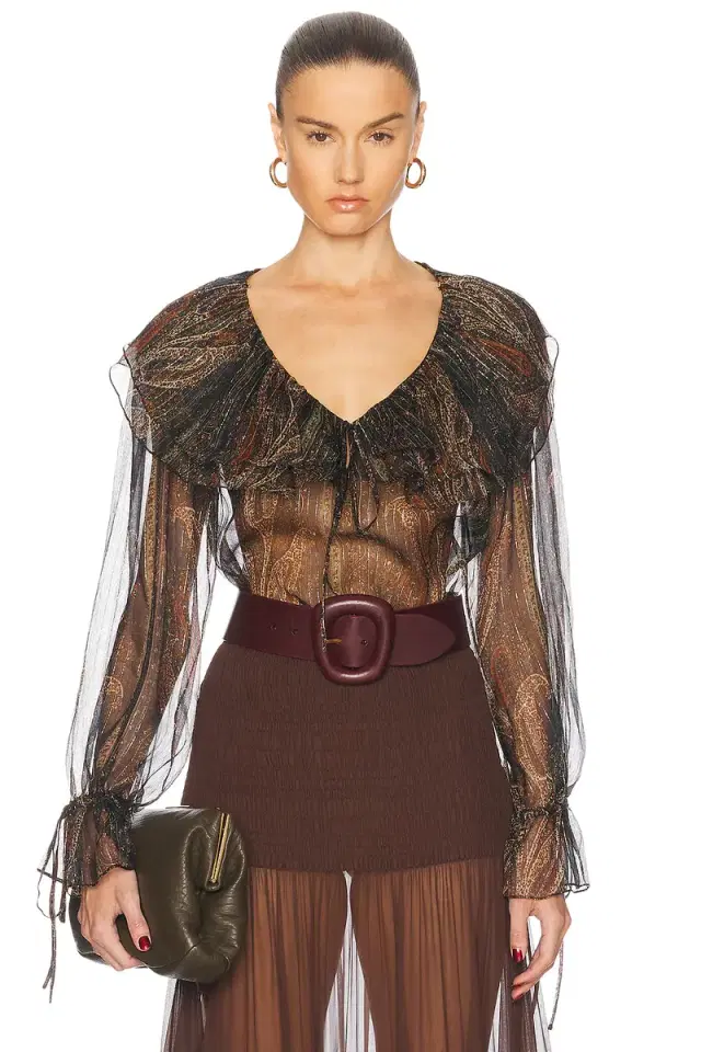 Saint Laurent Sheer Blouse