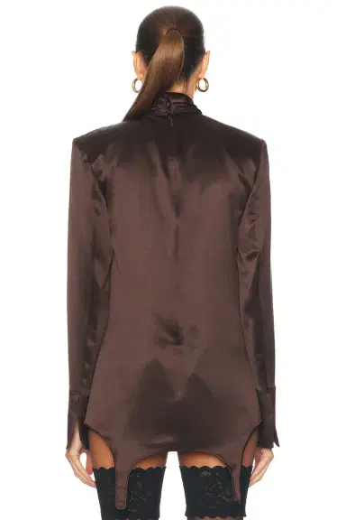 Saint Laurent Mockneck Blouse | Thumbnail 3 Saint Laurent Mockneck Blouse | Thumbnail 3