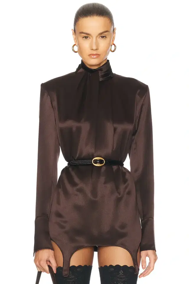 Saint Laurent Mockneck Blouse