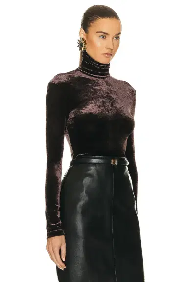 Saint Laurent Long Sleeve Turtleneck Top | Thumbnail 2