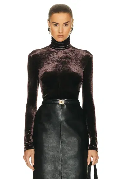 Saint Laurent Long Sleeve Turtleneck Top | Thumbnail 1