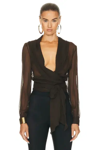 Saint Laurent Hooded Long Sleeve Top | Thumbnail 1