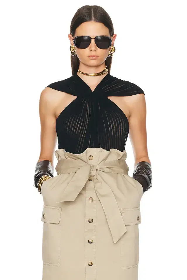 Saint Laurent Halter Neck Tank Top