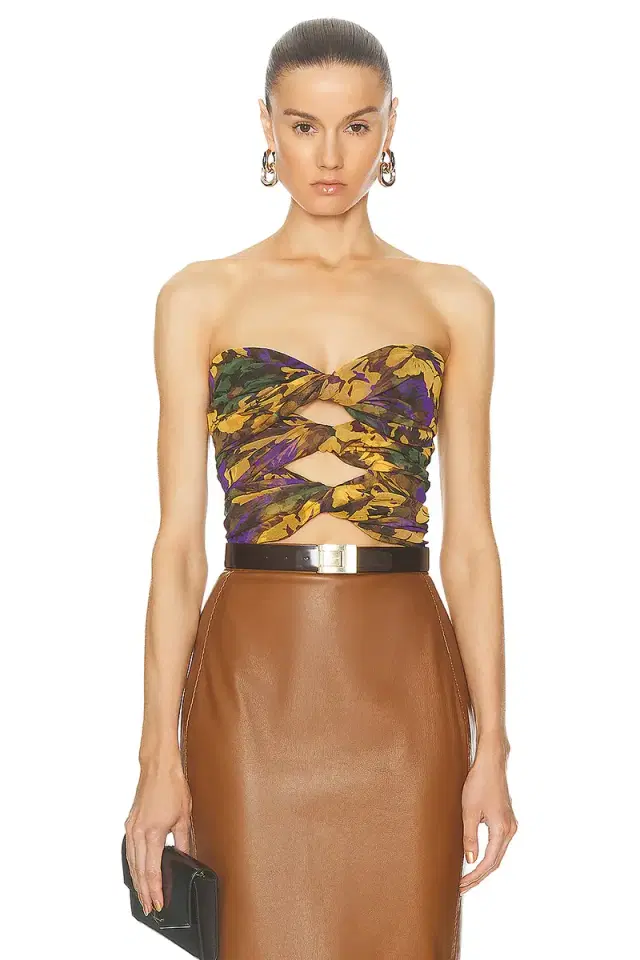 Saint Laurent Tulle Bandeau Top