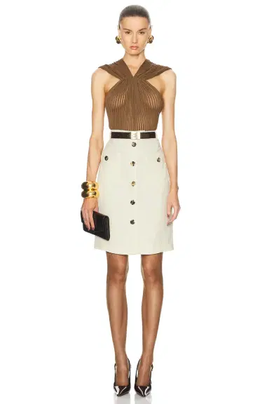Saint Laurent Halter Neck Tank Top | Thumbnail 4 Saint Laurent Halter Neck Tank Top | Thumbnail 4