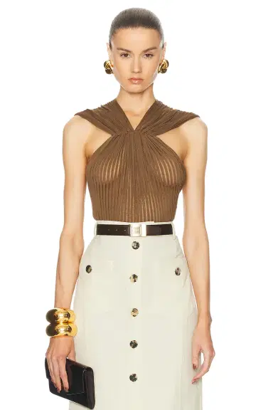 Saint Laurent Halter Neck Tank Top | Thumbnail 1 Saint Laurent Halter Neck Tank Top | Thumbnail 1