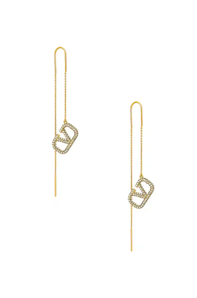 Valentino Garavani V Logo Signature Drop Earrings