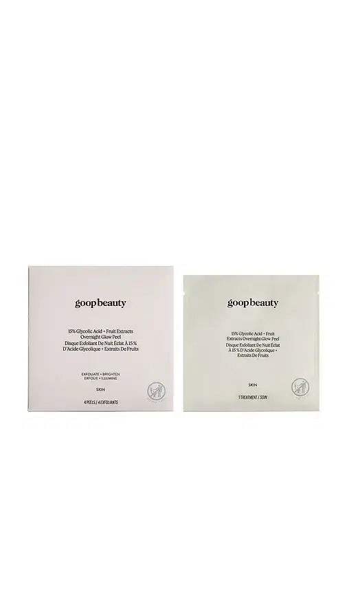 goop beauty 15% Glycolic Acid Overnight Glow Peel 4 Pack