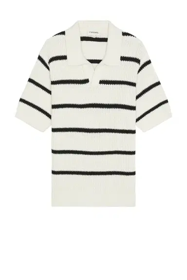 FRAME Striped Polo Sweater | Thumbnail 4