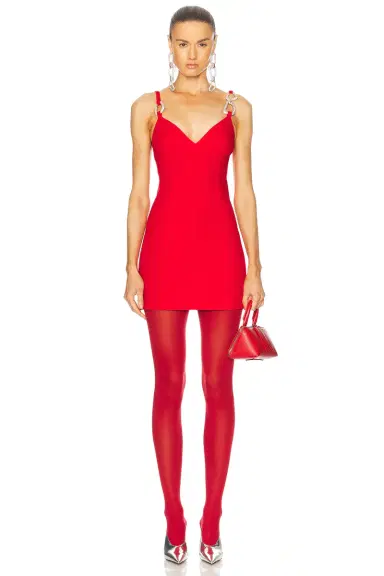 AREA Crystal Link Mini Dress | Thumbnail 3 AREA Crystal Link Mini Dress | Thumbnail 3