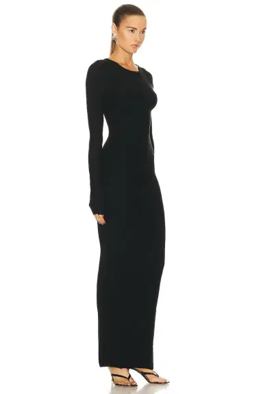 ÉTERNE Long Sleeve Crewneck Maxi Dress | Thumbnail 2