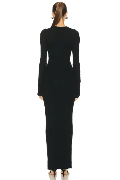 ÉTERNE Long Sleeve Crewneck Maxi Dress | Thumbnail 3