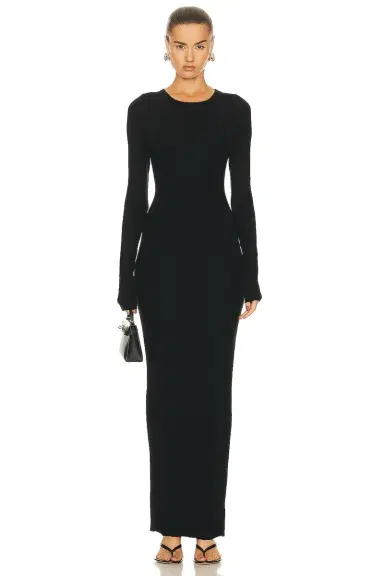 ÉTERNE Long Sleeve Crewneck Maxi Dress | Thumbnail 1