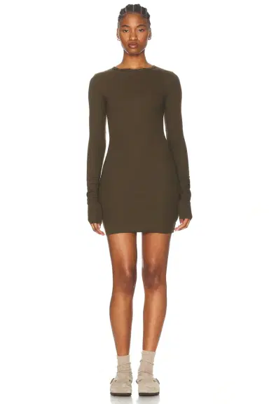 Eterne Long Sleeve Crewneck Mini Dress | Thumbnail 1