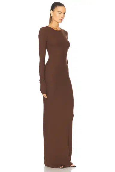 Eterne Long Sleeve Crewneck Maxi Dress | Thumbnail 2