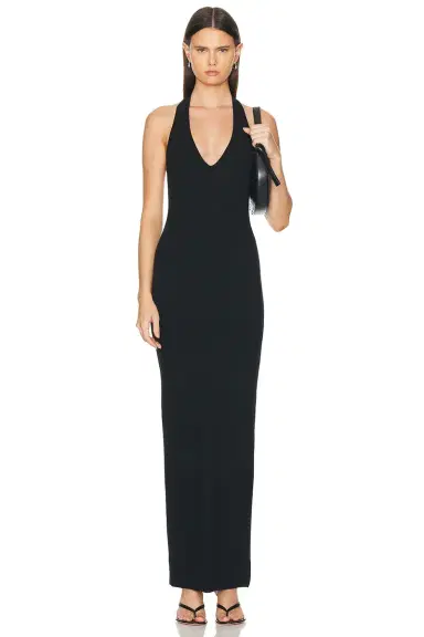 ÉTERNE Halter Maxi Dress | Thumbnail 1