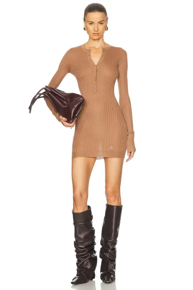 The Attico Long Sleeve Mini Dress