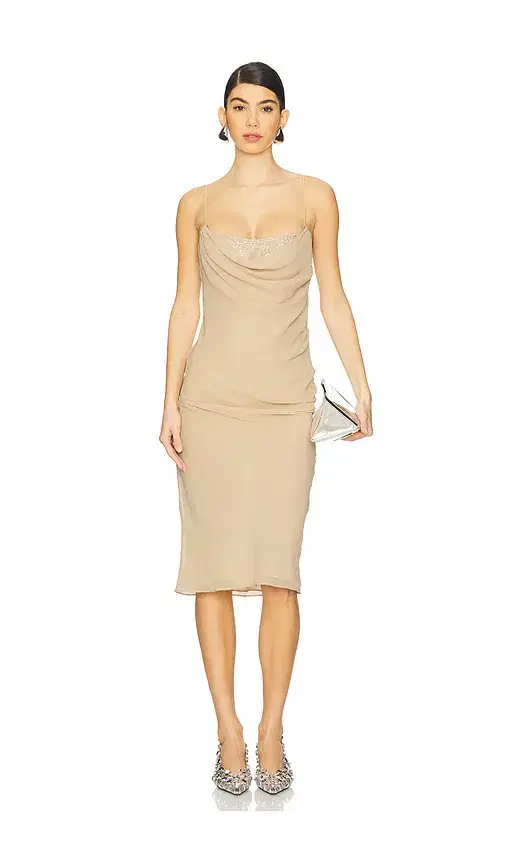 The Attico Sleeveless Midi Dress
