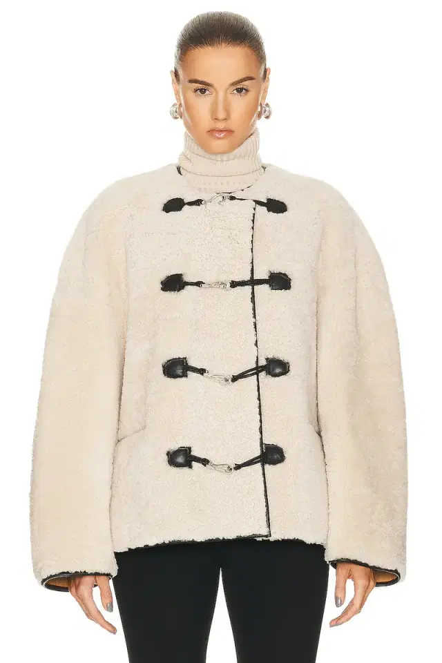 Toteme Teddy Shearling Clasp Jacket