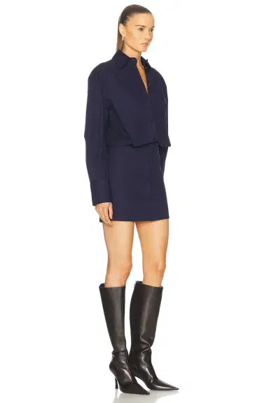 The Attico Long Sleeve Shirt Mini Dress | Thumbnail 5