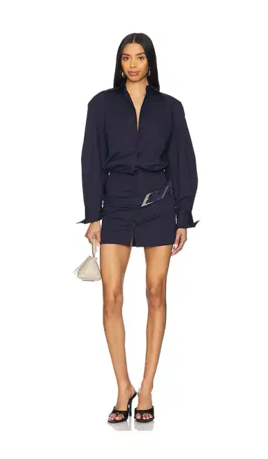 The Attico Long Sleeve Shirt Mini Dress | Thumbnail 1