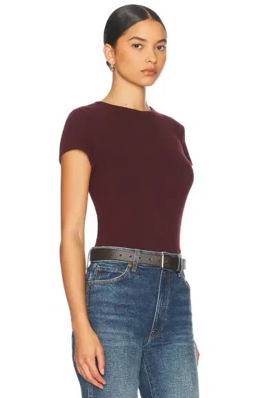 SABLYN Yael Cropped Crewneck Baby Tee | Thumbnail 2