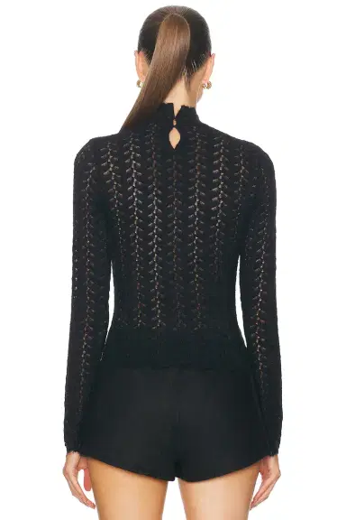 Sablyn Hailey B Cropped Mock Neck Longsleeve Top | Thumbnail 3