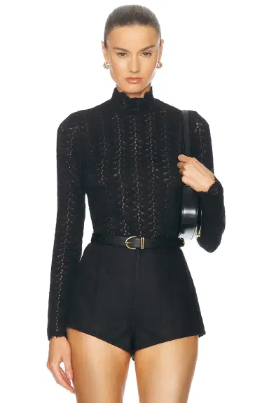 Sablyn Hailey B Cropped Mock Neck Longsleeve Top | Thumbnail 1