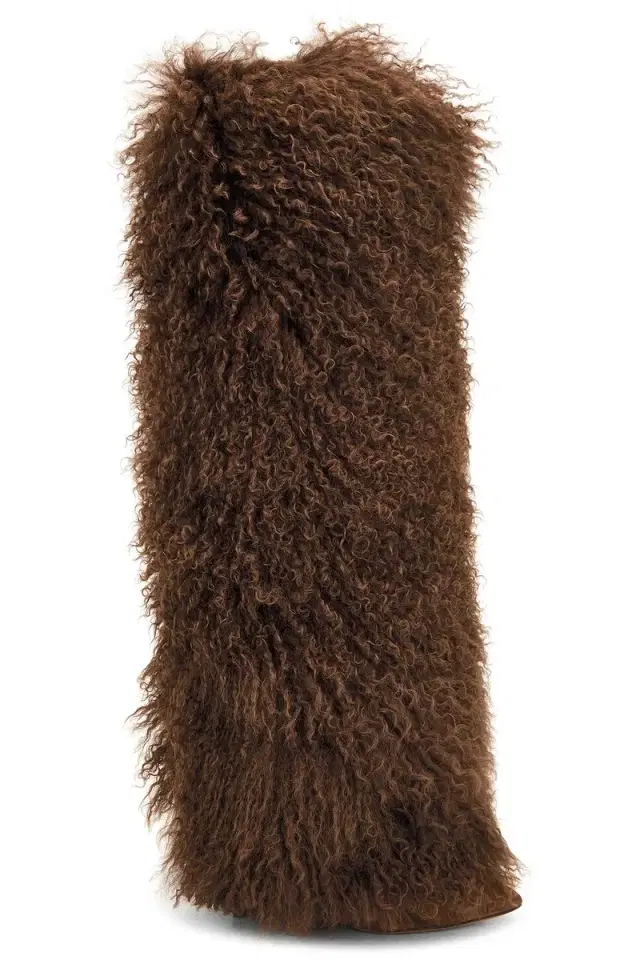Furry Stiletto Boot 105 Heel