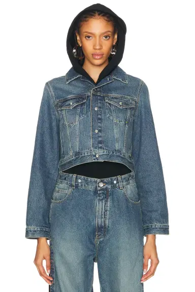 Alaïa Hooded Denim Jacket | Thumbnail 2 Alaïa Hooded Denim Jacket | Thumbnail 2