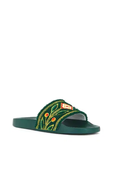 Casablanca Embroidered Terry Slider | Thumbnail 2