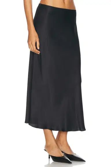 SABLYN Miranda Scallop Trim Bias Cut Pull On Skirt | Thumbnail 2