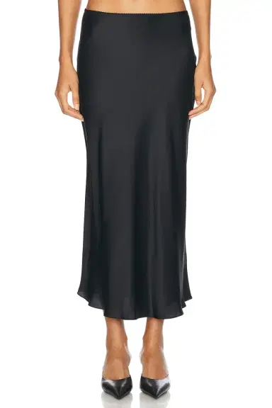 SABLYN Miranda Scallop Trim Bias Cut Pull On Skirt | Thumbnail 1