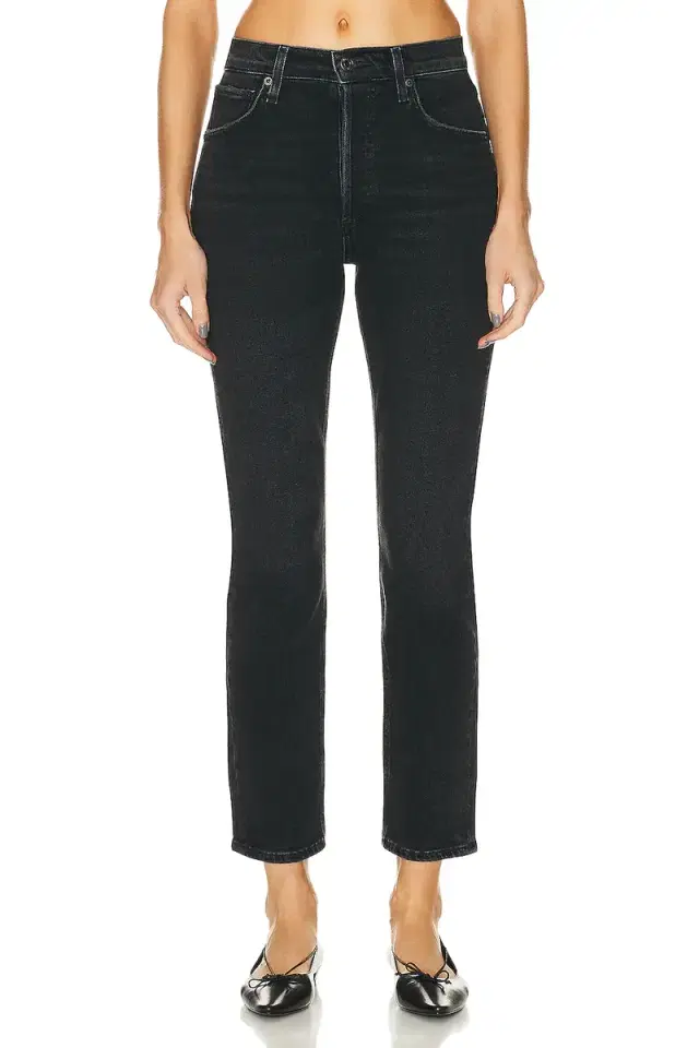 AGOLDE Riley Long High Rise Straight Jeans