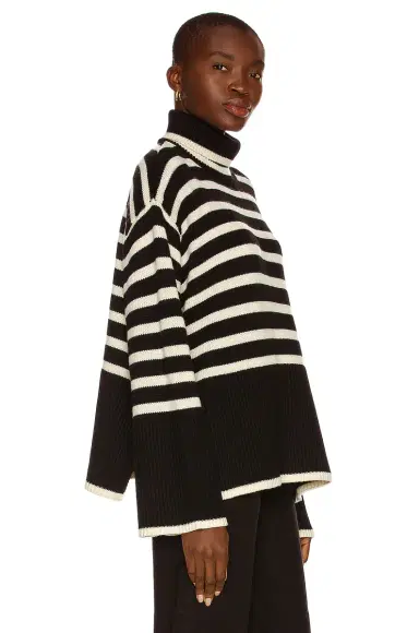 TOTEME Signature Stripe Turtleneck Sweater | Thumbnail 2 TOTEME Signature Stripe Turtleneck Sweater | Thumbnail 2