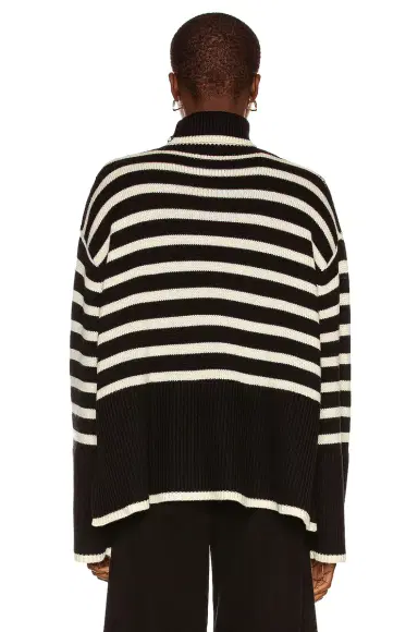 TOTEME Signature Stripe Turtleneck Sweater | Thumbnail 3 TOTEME Signature Stripe Turtleneck Sweater | Thumbnail 3