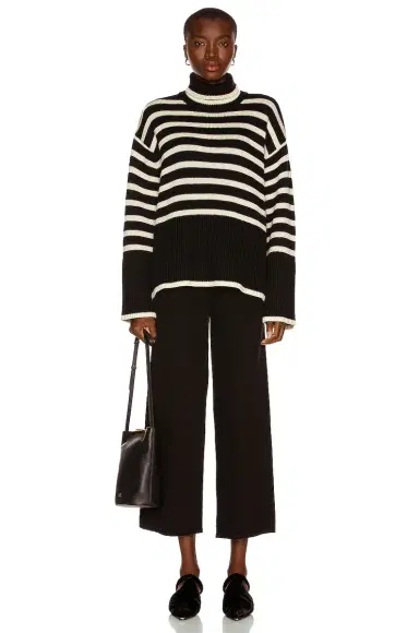TOTEME Signature Stripe Turtleneck Sweater | Thumbnail 4 TOTEME Signature Stripe Turtleneck Sweater | Thumbnail 4