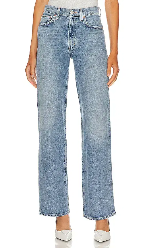 Harper Mid Rise Relaxed Straight Jeans