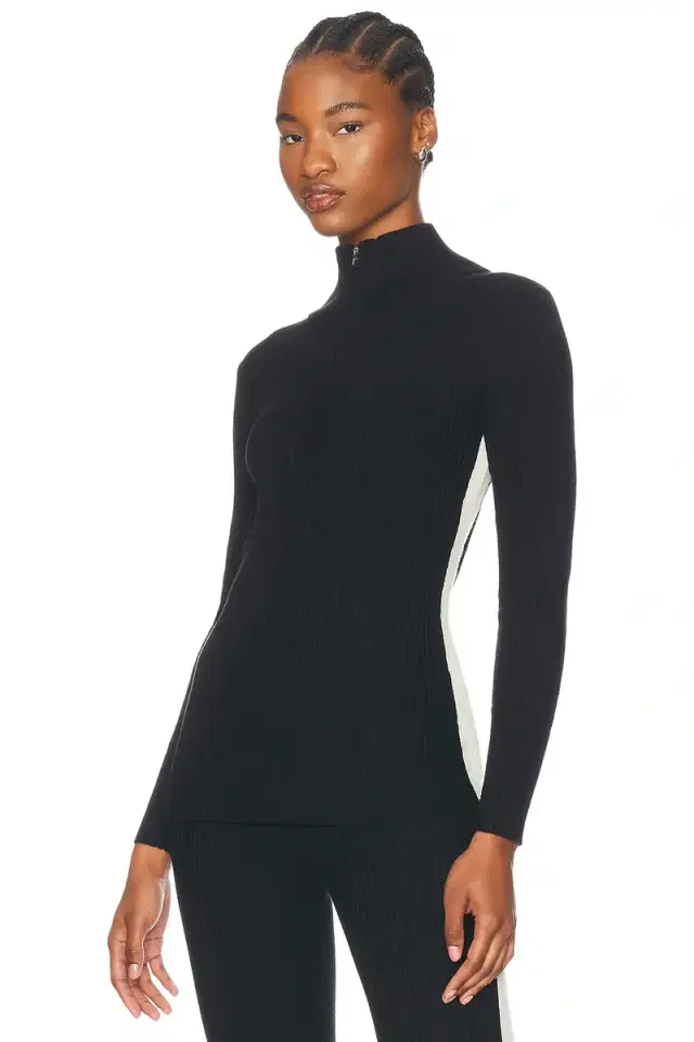Varley Demi Half Zip Knit Top