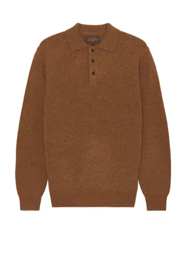 Beams Plus Knit Polo 9G Sweater | Thumbnail 2