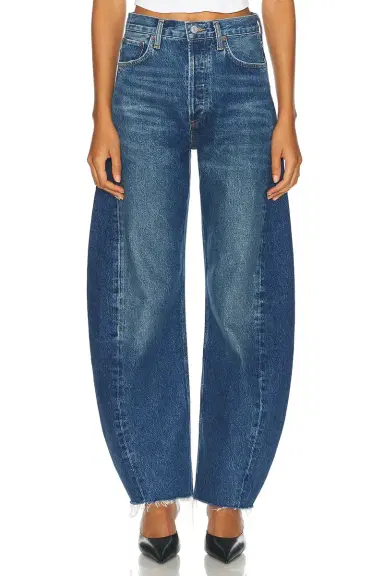 AGOLDE Luna Pieced High Rise Curved Taper Jeans | Thumbnail 3