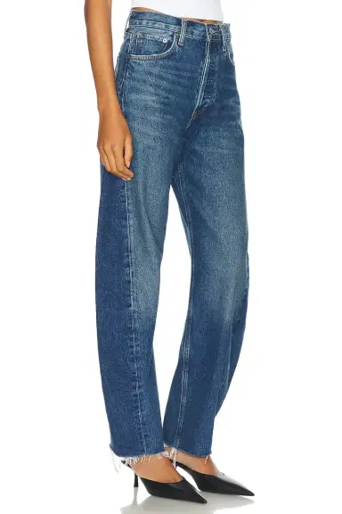 AGOLDE Luna Pieced High Rise Curved Taper Jeans | Thumbnail 4