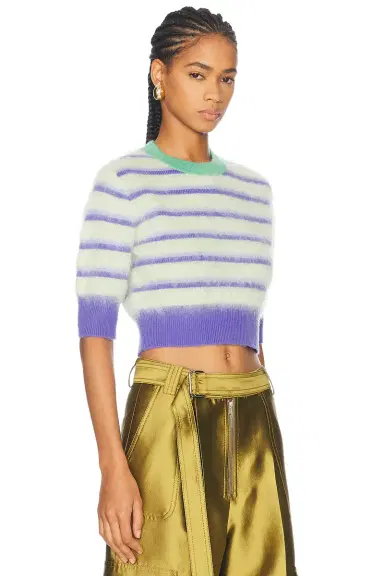 Christopher John Rogers Cropped Ringer Sweater | Thumbnail 2