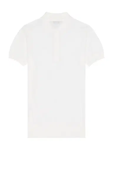 TOM FORD Piquet Short Sleeve Polo In Chalk | Thumbnail 2